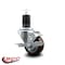 Service Caster 3'' Maroon Poly Swivel 1-5/8'' Expanding Stem Caster with Brake SCC-EX20S314-PPUB-MRN-TLB-158 - alternate 4